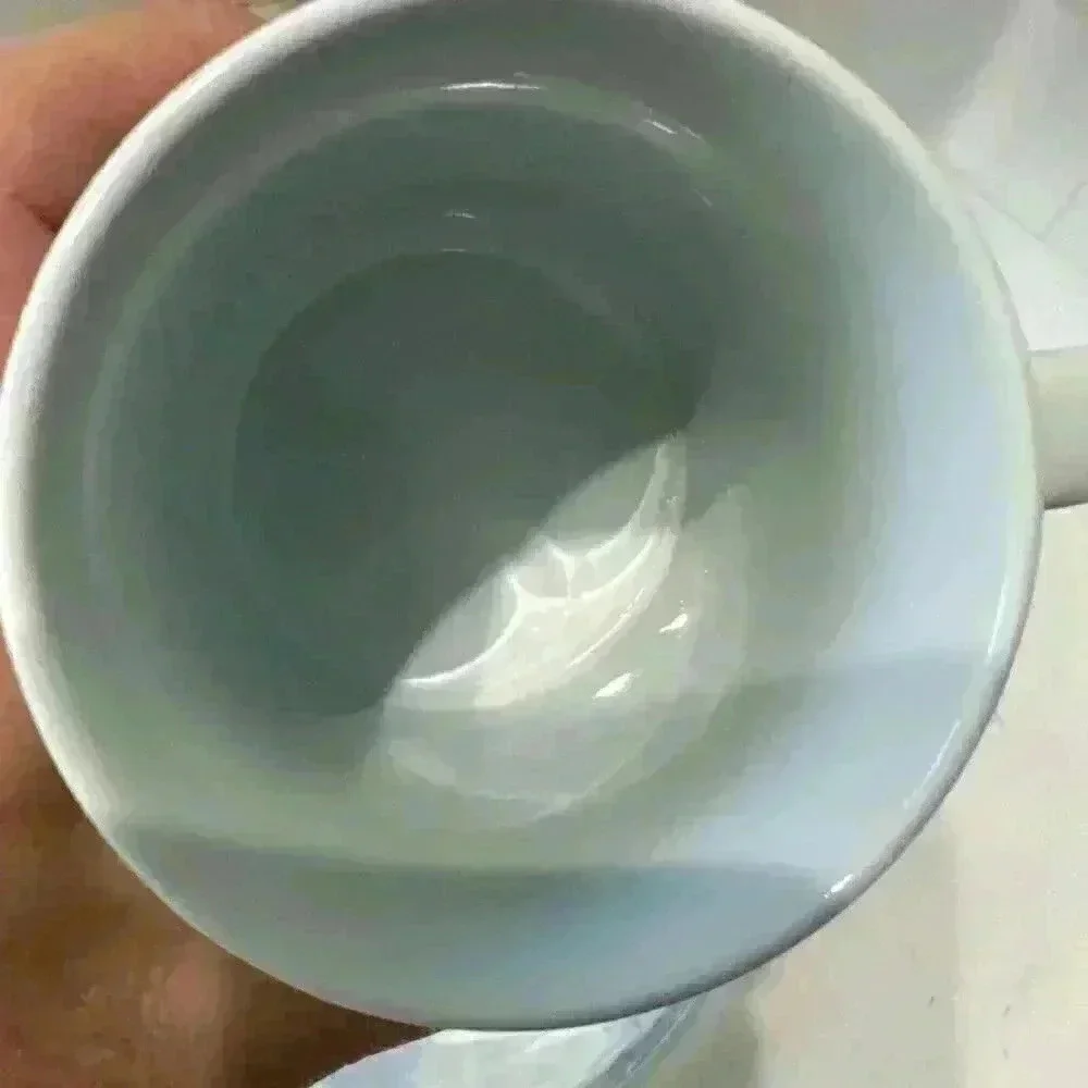 VTG Otagiri Japan White Cat In Window Raised Embossed Curtis Swann Coffee Mug